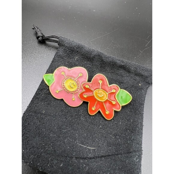 Happy Flowers Enamel Pin - Picture 1 of 4